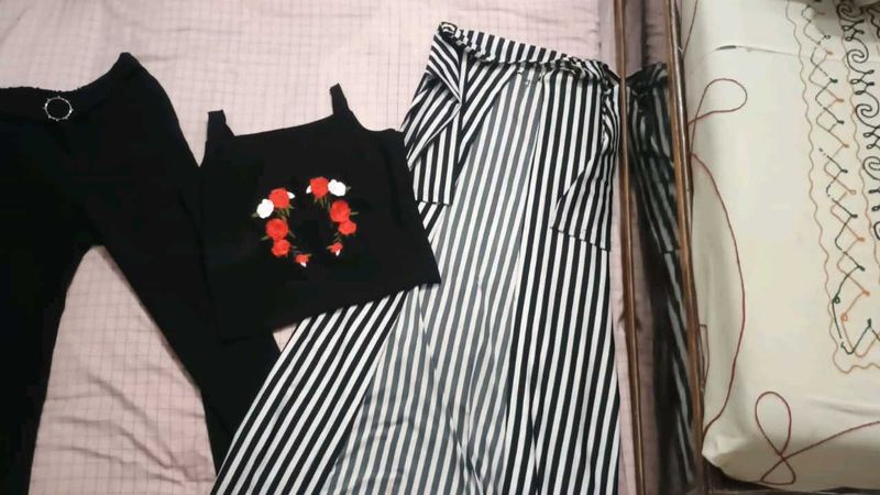 Striped Jumpsuit &amp; Top Set + With Gift 🎁