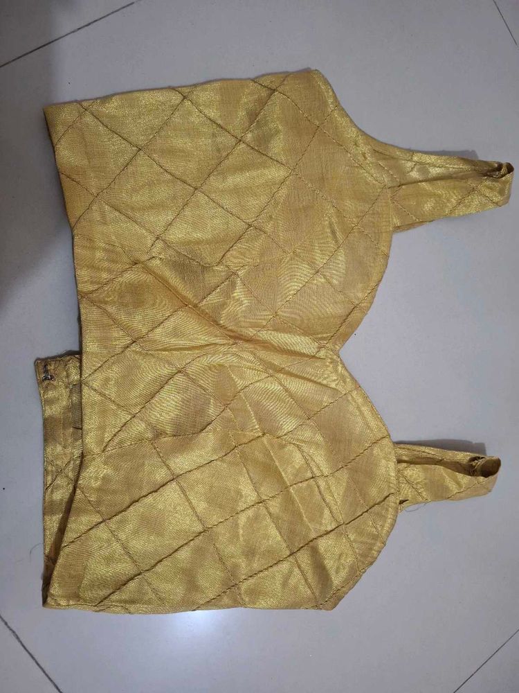 Elegant Gold Quilted Blouse