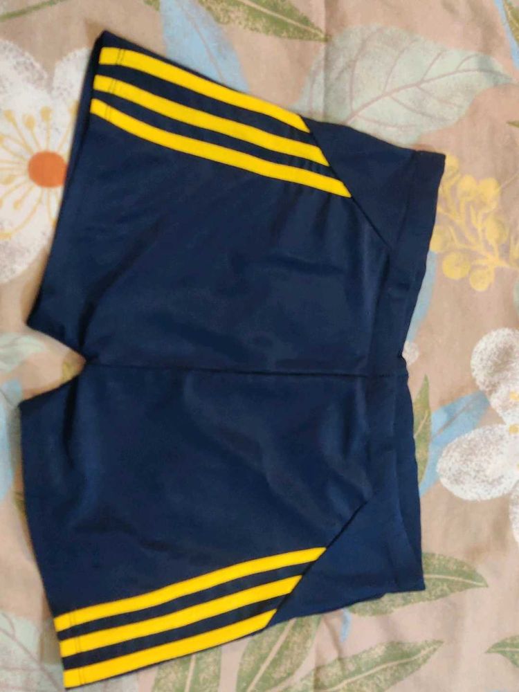 Navy &amp; Yellow Striped Swimming costume
