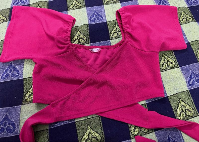pink tie top