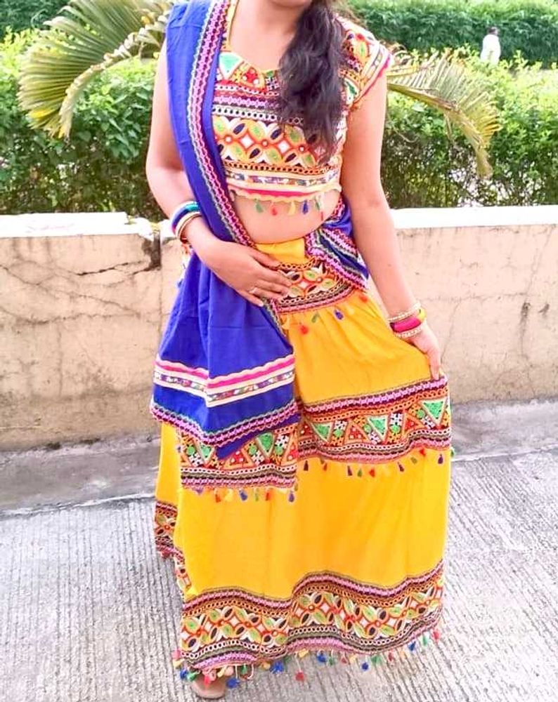 Traditional Gujarati Style Lehenga Choli Set