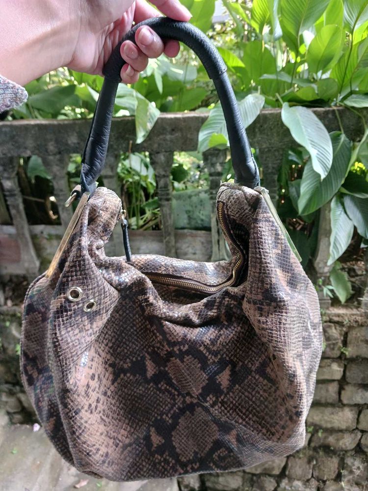 Chic Y2k Snakeskin shoulder Bag