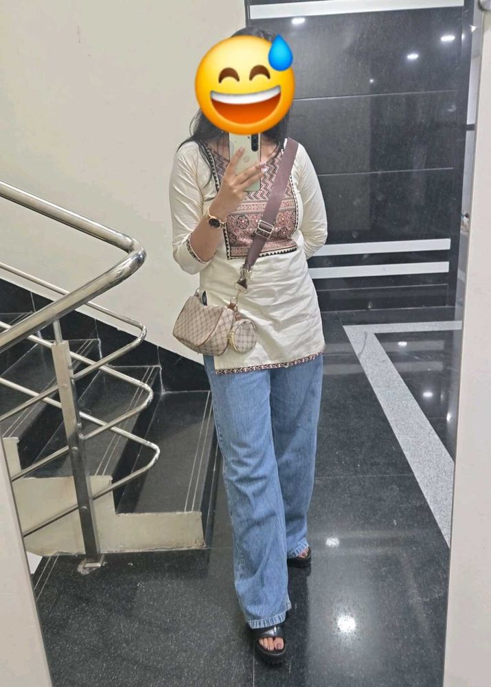 Tunic side cut top