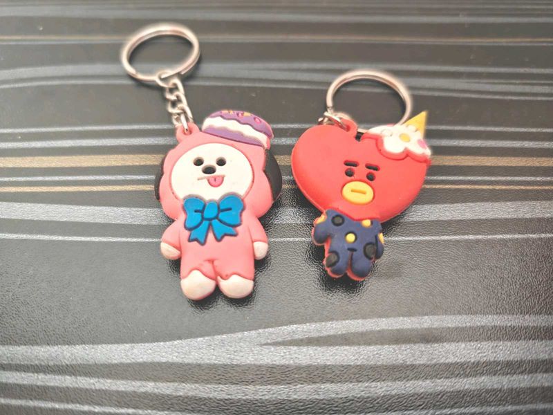 BT21 Keychains - TATA &amp; CHIMMY