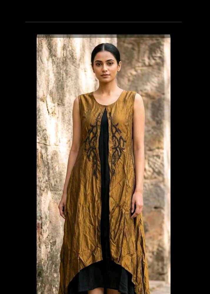 Elegant Embroidered Sleeveless Gown