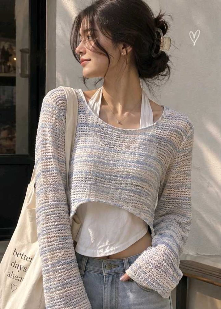Cropped Knit Sweater