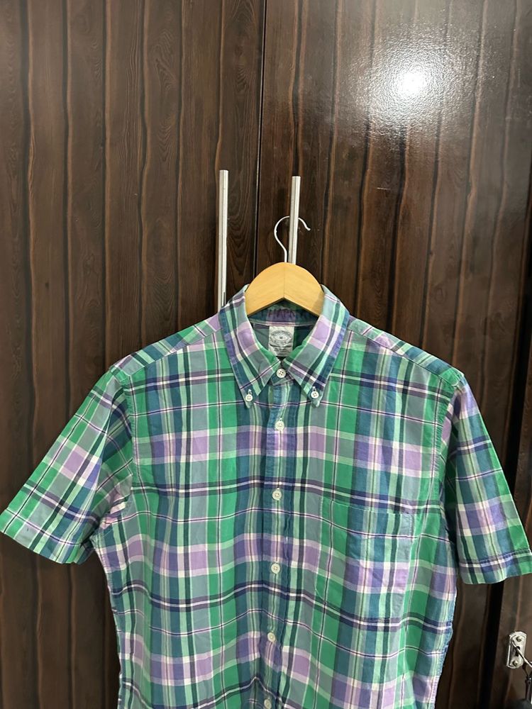 Brooks Brothers Plaid Short Sleeve Shirt