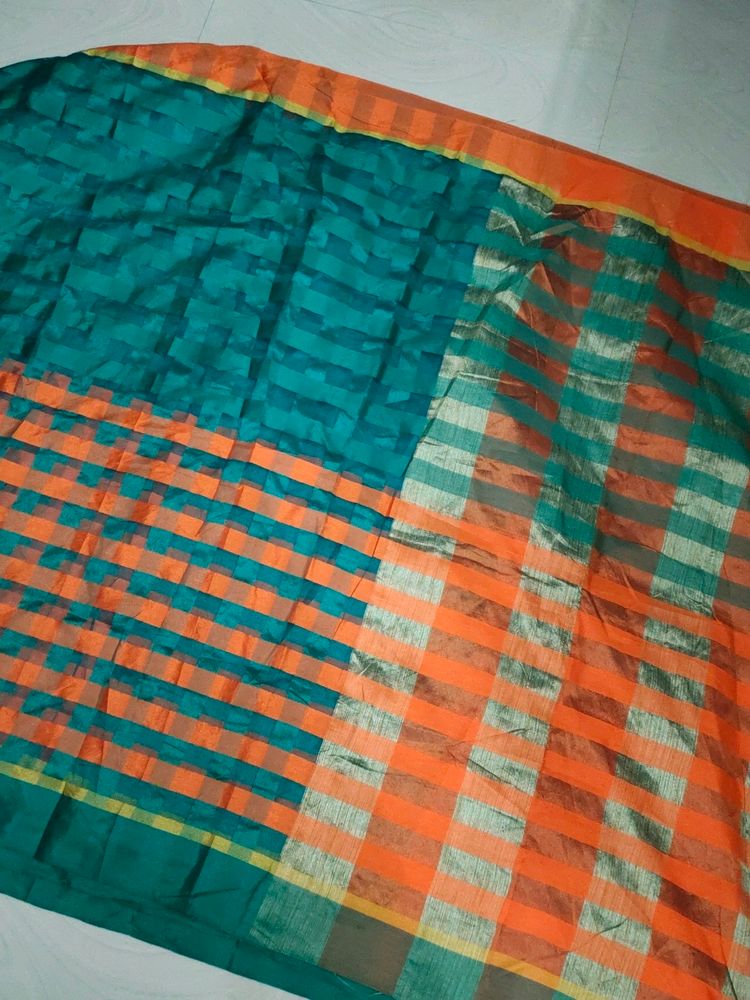 (New) Saree With Unstitched Blouse Piece