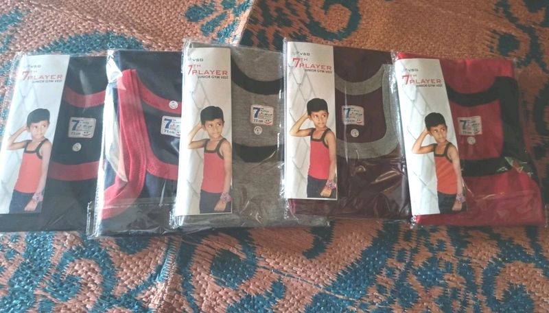 Cotton Fabric Gym Vest Pack Of 5