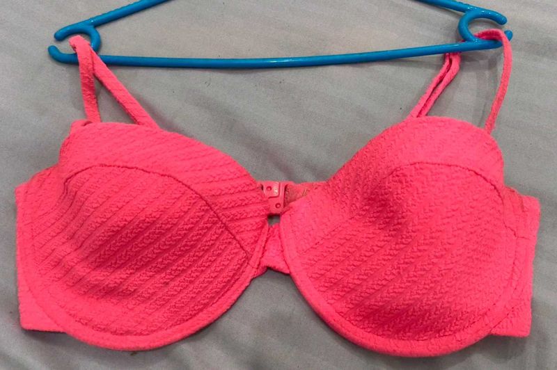 Bright Rose Pink Bikini Top