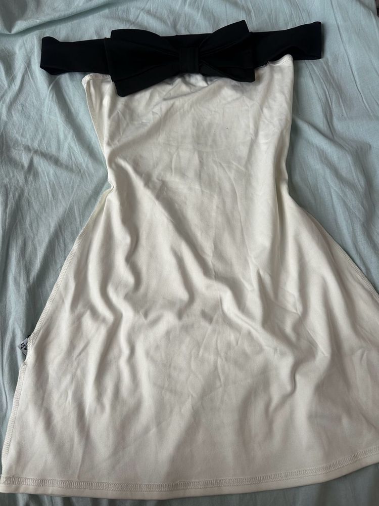 NewMe Chic Off-Shoulder Bow Dress