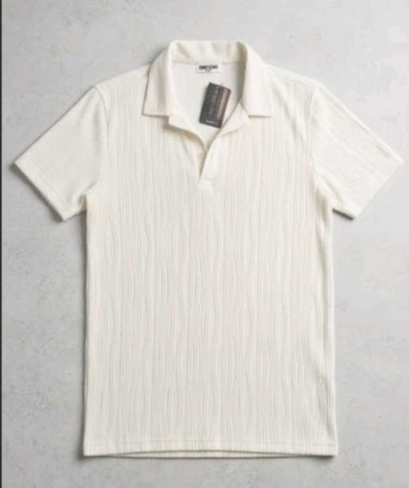 Men's Textured Polo T-Shirt