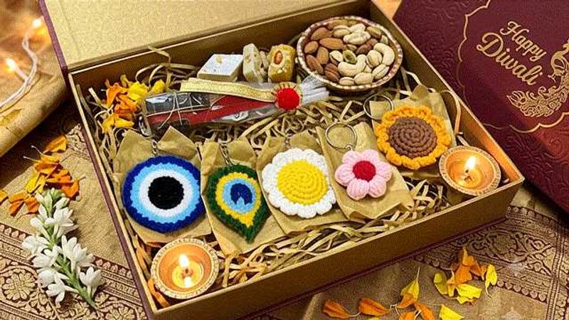 Handmade Crochet Keychain Gift Box