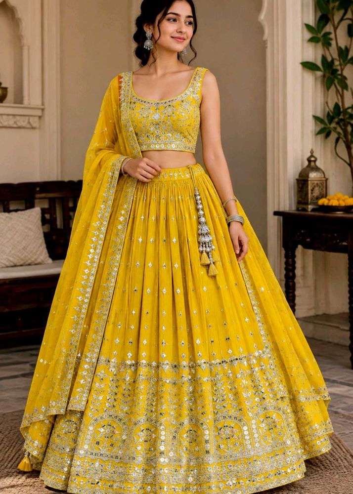 Stunning Yellow Lehenga Choli