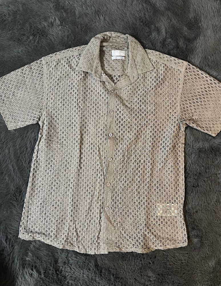 crochet Button-Up Shirt