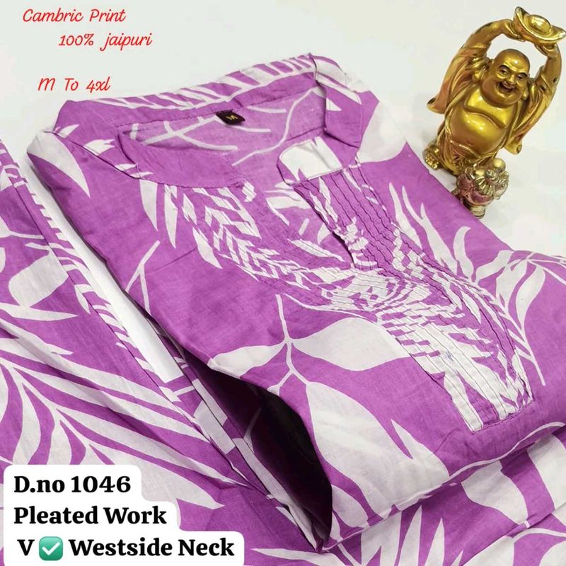 pure cotton Jaipuri Print Kurta Set