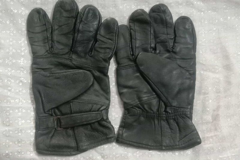 Genuine Leather Winter Gloves
