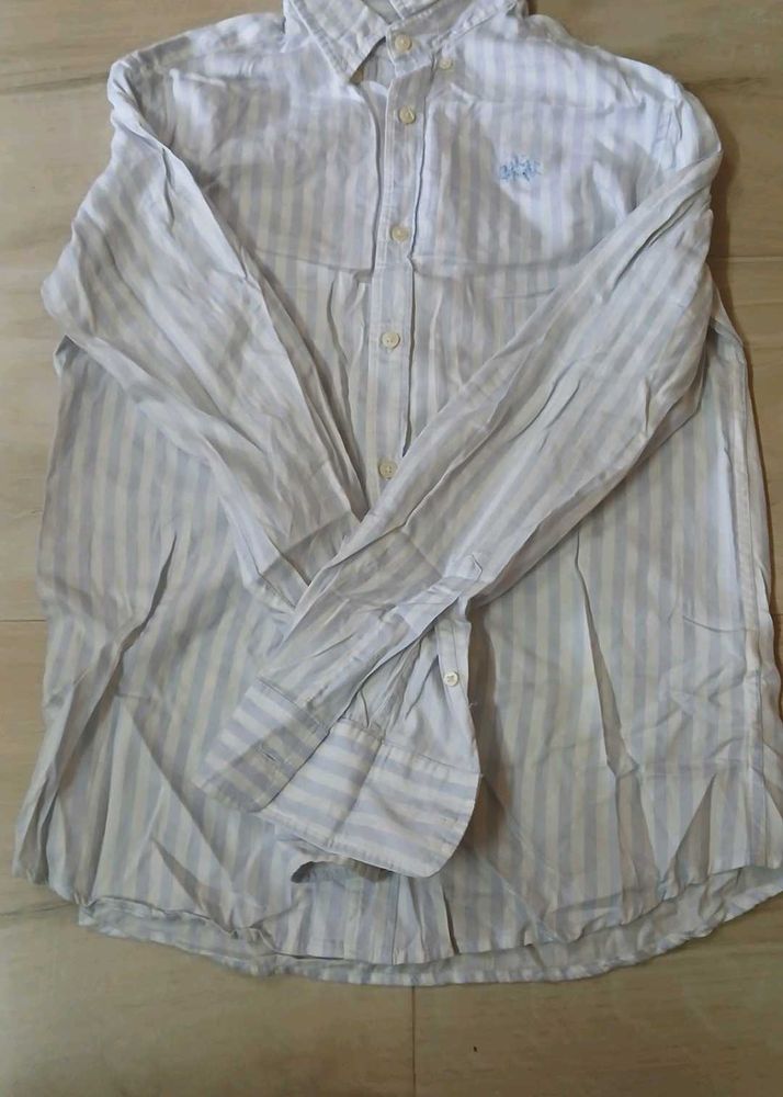 Striped Button-Down Shirt
