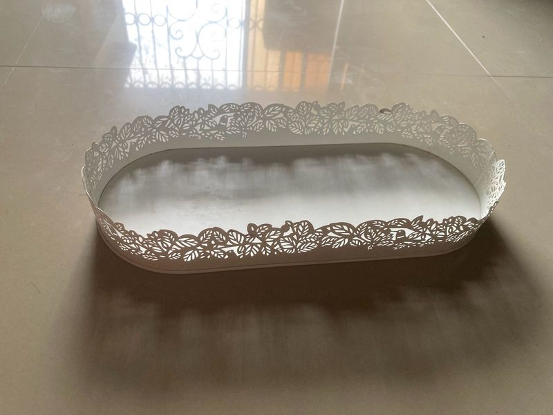 Decorative White Tray