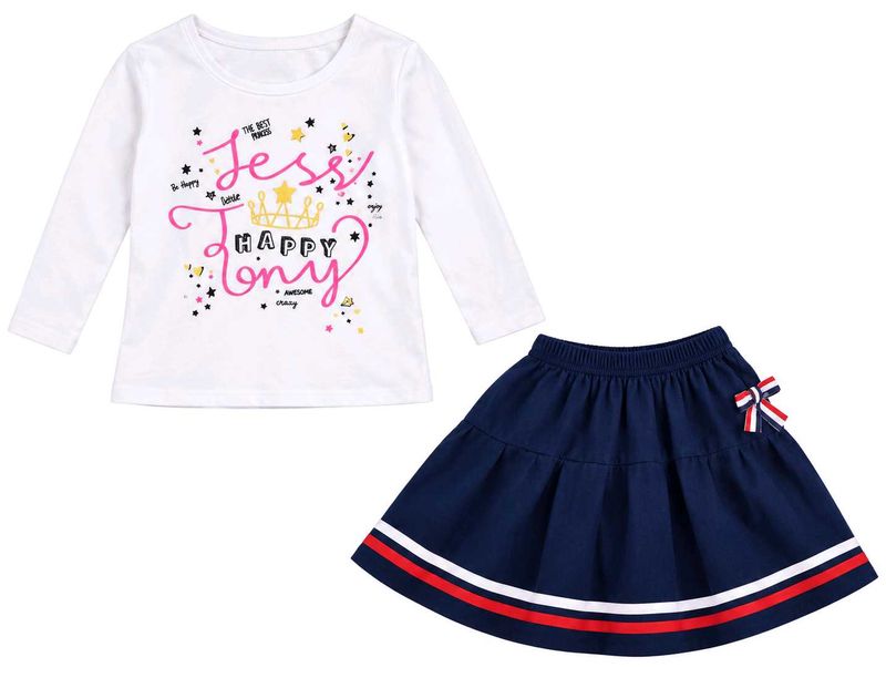Cute Girls Top and Skirt Set