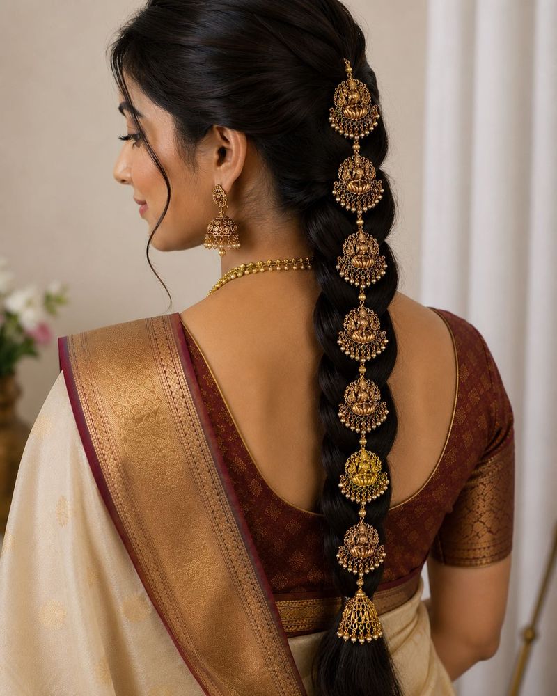 Beautiful Gold-Tone Indian Hair Accessory