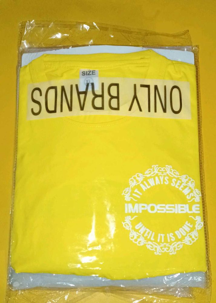 Bright Yellow Graphic T-Shirt (XL)