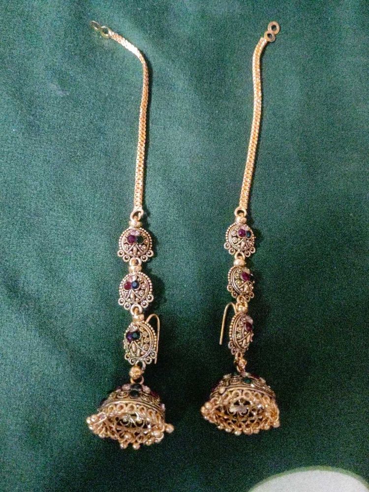 Jhumki With Ear Chain