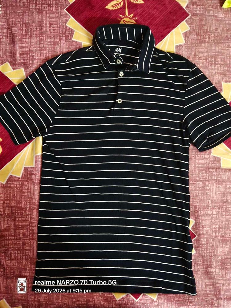 H&amp;M Striped Polo T-Shirt