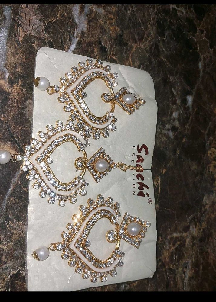 Sparkling Heart Drop Earrings