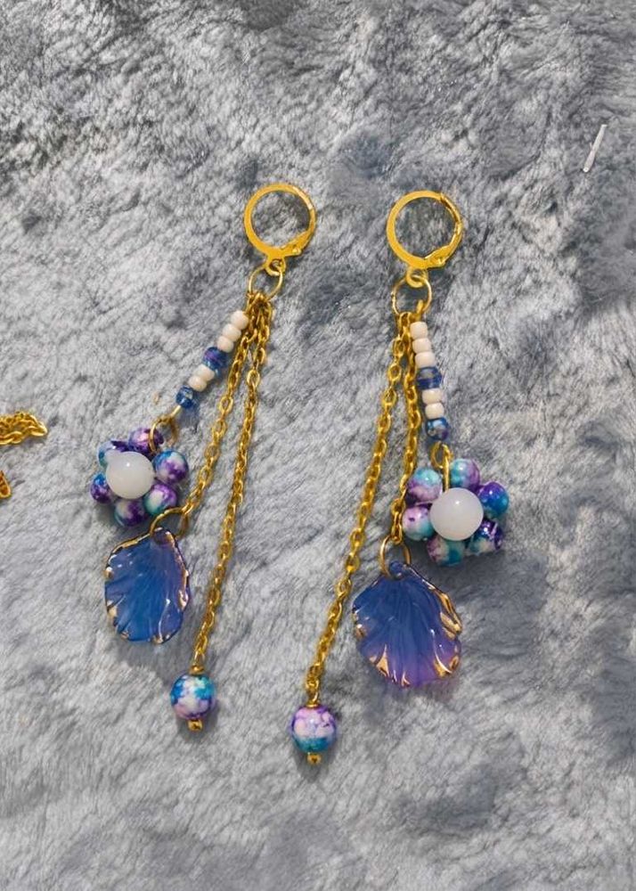 Boho Beaded Flower Dangle Earrings