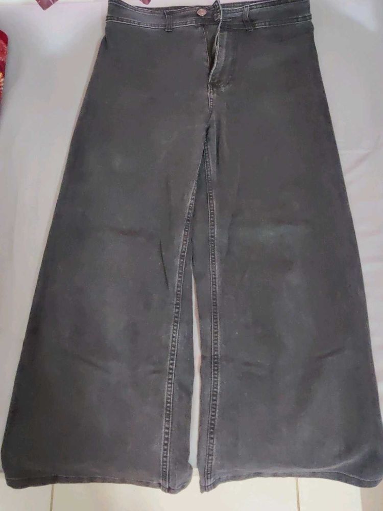 Wide Leg Denim Pants