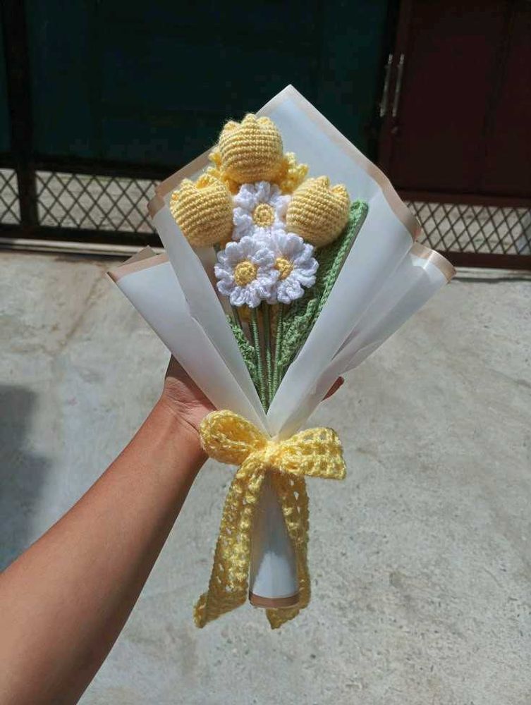 Handmade Crocheted Flower Bouquet