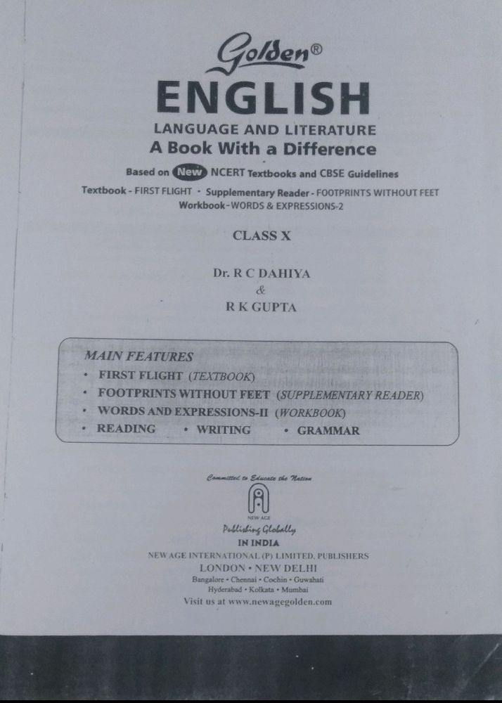 Class10 English Golden Photocopy S