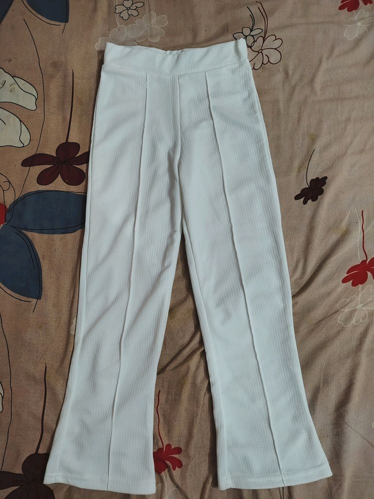 White Trouser Pant Bootcut