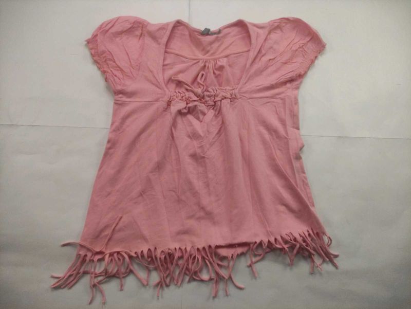 Pink Fringed Top