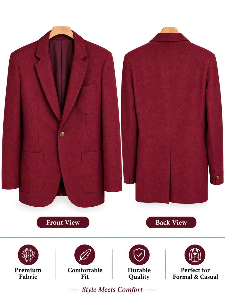 Men's Burgundy Blazer