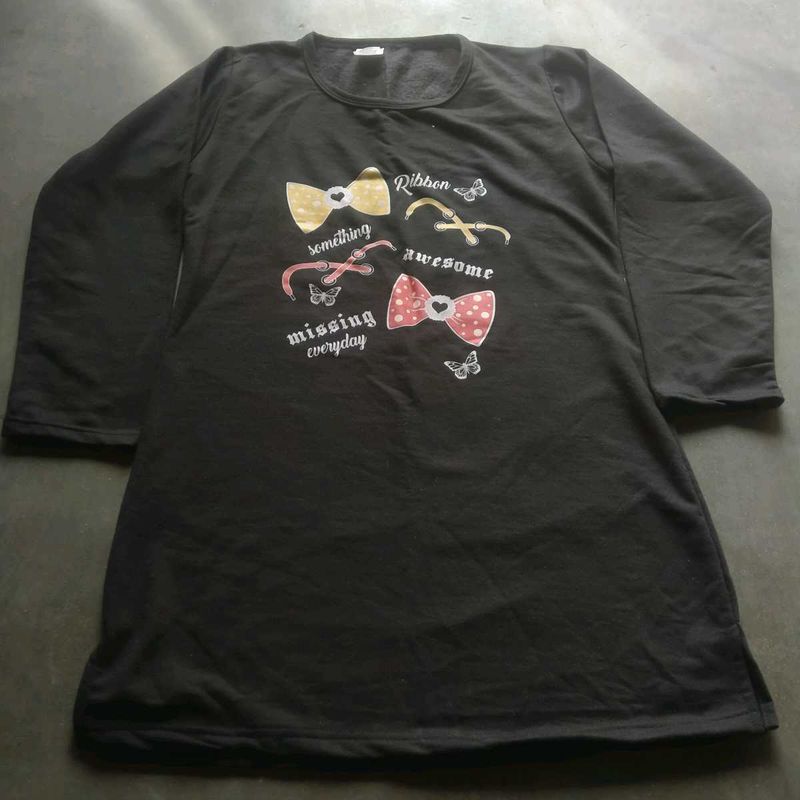 Ladies Black Long Top