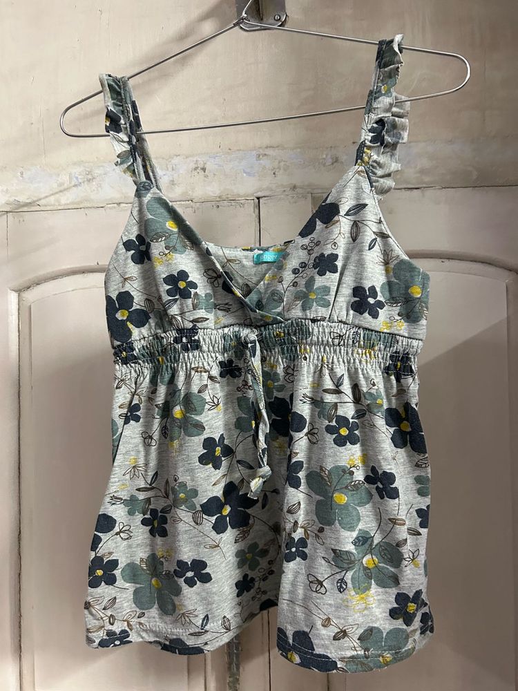 Floral Print Spaghetti Strap Top