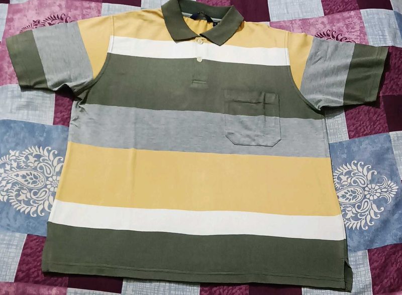 Men's Striped Polo Shirt