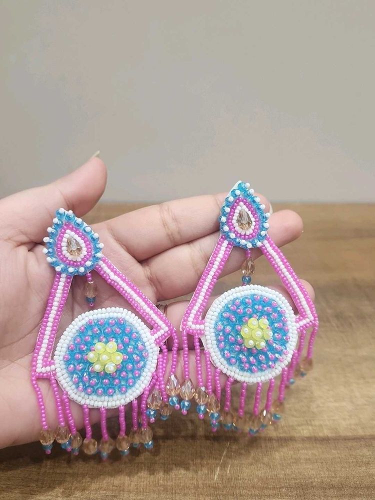 Boho Beaded Drop Earrings