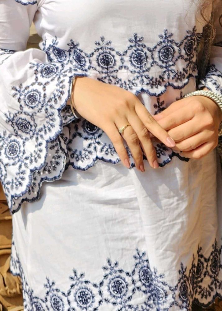 Elegant White Kurta Set