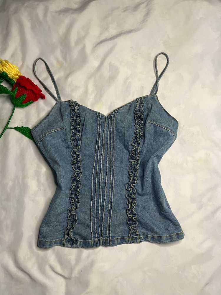 Denim Cami Top🩵