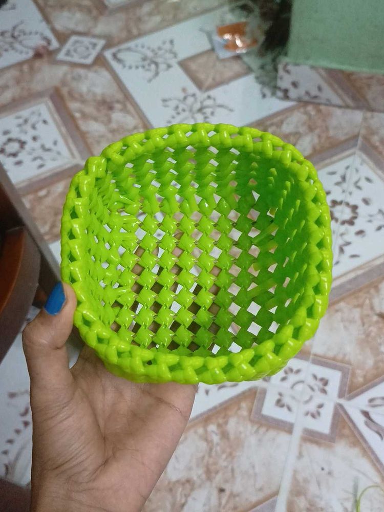 Handmade Decorative Green Basket