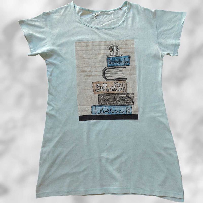 ☕📚 Ladybird🐞Graphic Print  T-Shirt 2XL Korean
