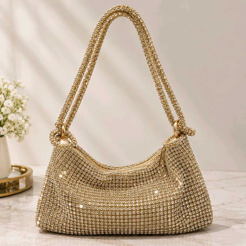 Rhinestone Golden Purse