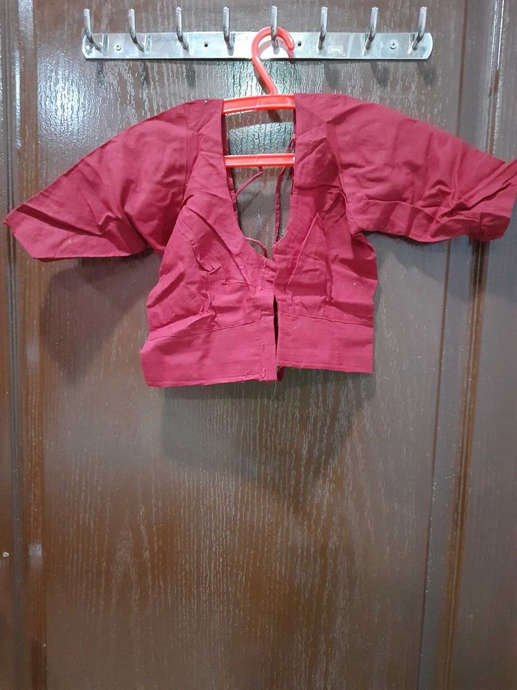 New Maroon Cotton Blouse