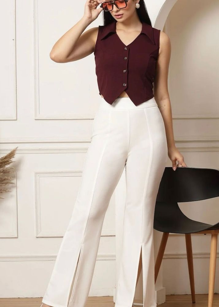 Women Relaxed High-Rise Trousers