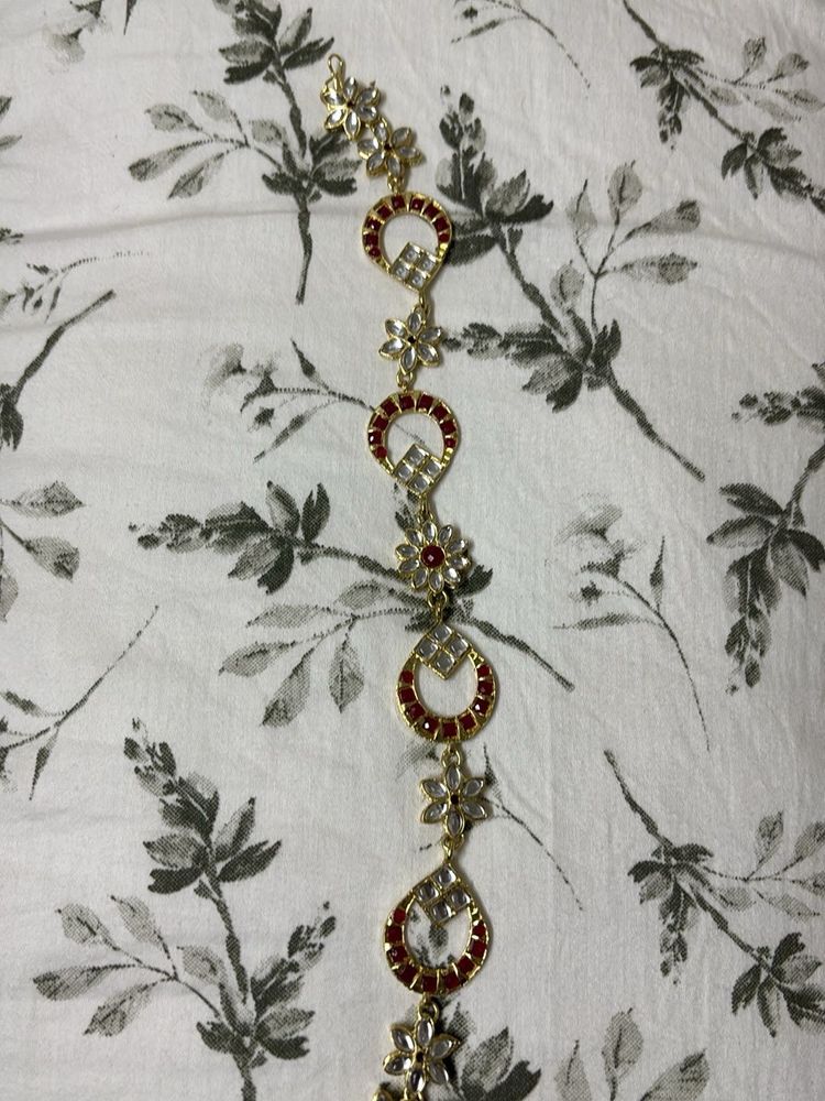Red &amp; Gold Floral Accent Sis Patti