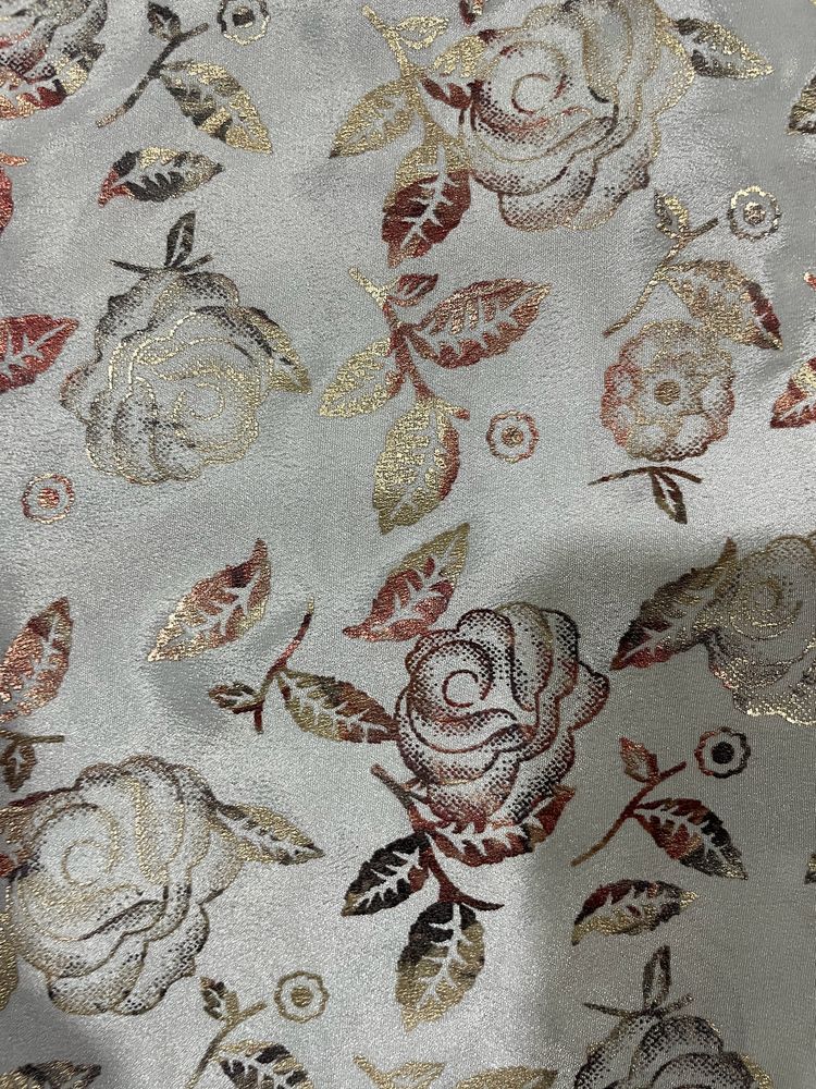 Saree With Grey Silver Tone And Stitched Blouse