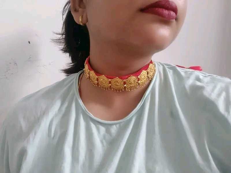 Elegant Gold Choker Necklace guloband